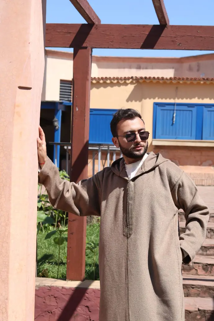 Men's Winter Moroccan Djellaba - Thick Fabric for Wholesale Export